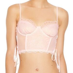 New. Elegant Pink Lace Bralette